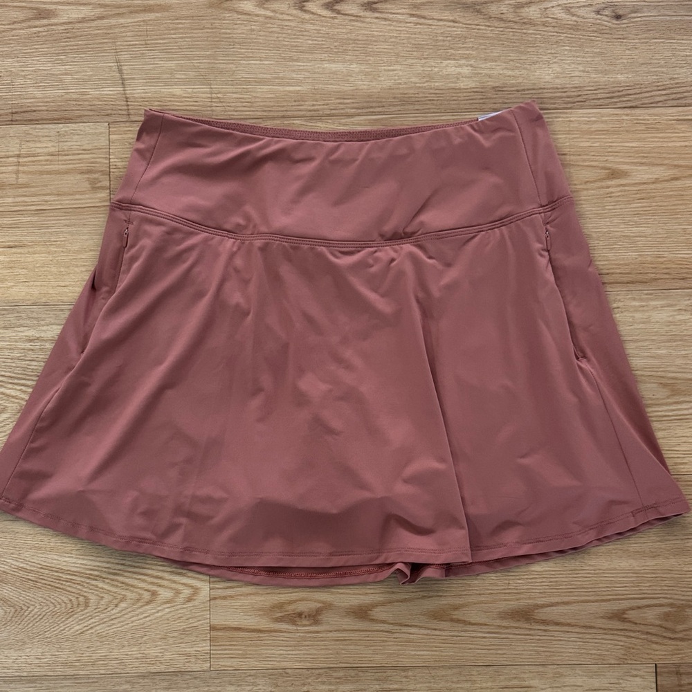 Calia Women's Eagle Golf Skort Size Large Tan Tennis Pickleball Athletic New